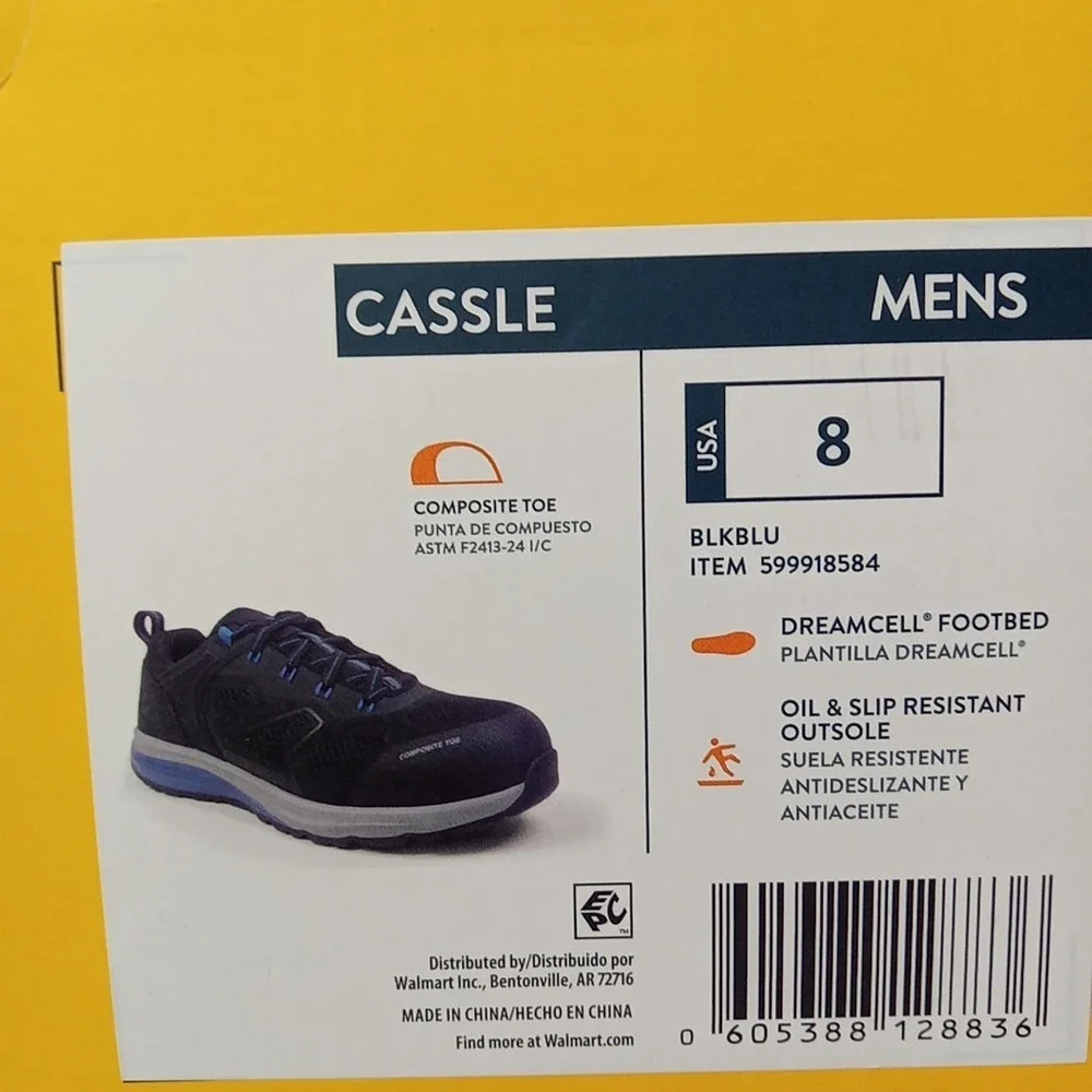 Herman Survivors Men's Cassle Composite Toe Work Shoes Size‎ USA 8 New In Box